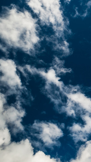 Plane flying cloudy blue sky 6 - sky free wallpaper