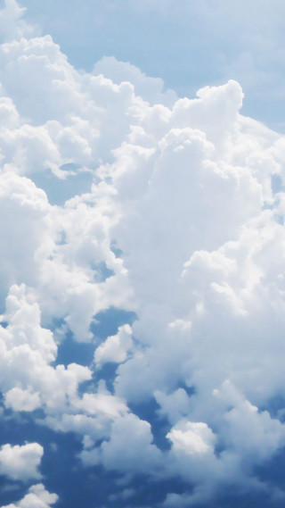 Plane flying cloudy blue sky 2 - sky free wallpaper
