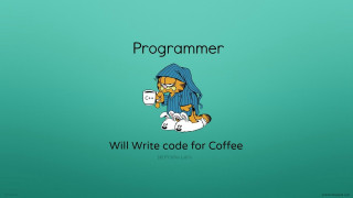 Cat coffee programming cat holding - morning free wallpaper