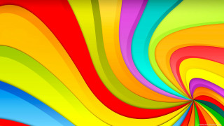 Colorful spiral swirly rainbow sunburst - vibrant color line free wallpaper