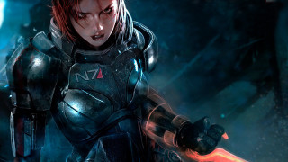 Futuristic woman sword cave glowing - a dark cave free wallpaper