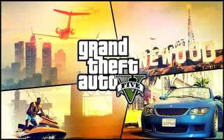 Gta v car plane city - over them free wallpaper