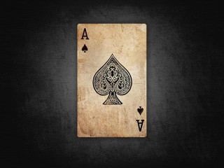 Ace card black background white - back side free wallpaper