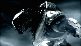 Futuristic suit helmet sword sky - everett warner free wallpaper