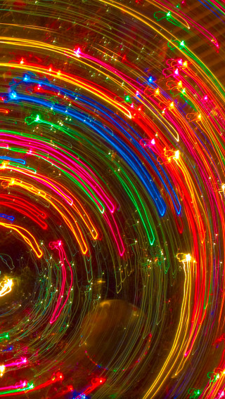 Colorful light show circular design - circular free wallpaper