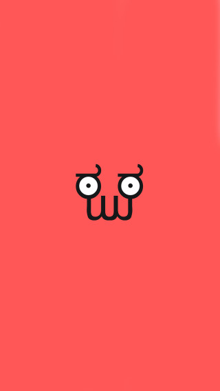 Red phone case face drawn 2 - a face free wallpaper