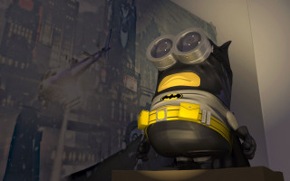 Cartoon character cityscape batmobile helicopter - a cityscape free wallpaper for desktop