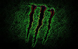 Green black monster logo black - swirl and swirls free wallpaper