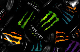 Monster energy cans neon colors - 2 d sprite free wallpaper