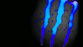 Blue monster logo black background 2 - bedwyr williams free wallpaper