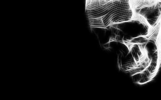 Skull long tail black background - skull free wallpaper
