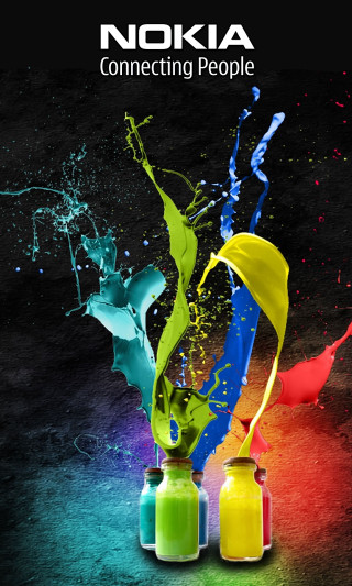 Colorful splash vase nokia aurora - vivid free wallpaper