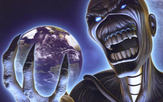 Man holding globe creepy face - bill ward free wallpaper