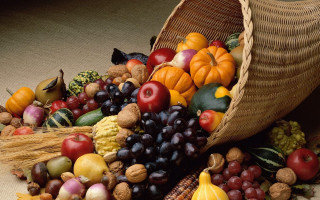 Basket fruit vegetables table cornucopia - arcimboldo free wallpaper