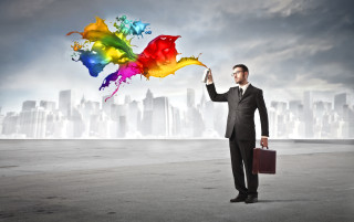 Man suit briefcase kite city - a man in a suit holding free wallpaper