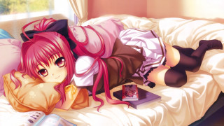 Girl bed book coffee lap - her lap free wallpaper