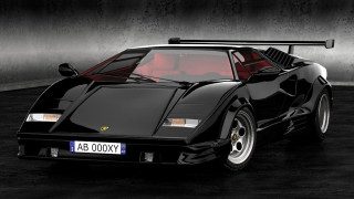 Black sports car red light 9 - roof free wallpaper
