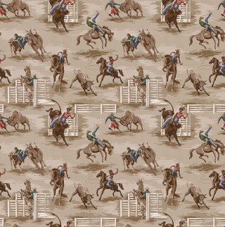 Cowboy cowgirl rodeo pattern tan - a screenshot free wallpaper