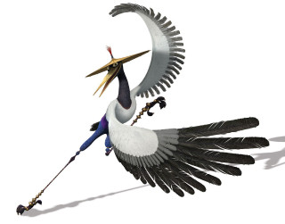 Long neck tail bird angel - a character portrait free wallpaper