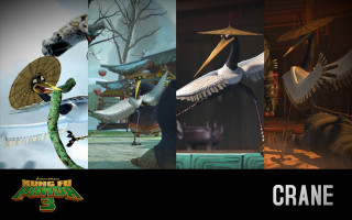 Cranee 3 animated birds cranes - a scene free wallpaper