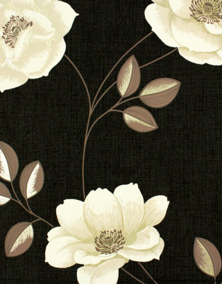 Black white floral wallpaper white - white flower free wallpaper