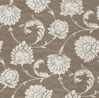 Brown white floral pattern white - a flemish baroque free wallpaper
