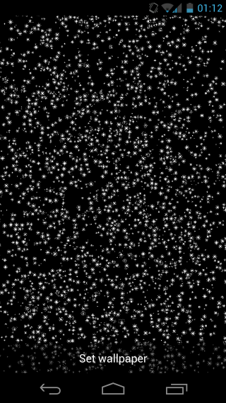 Black background white stars text 2 - free new year wallpaper