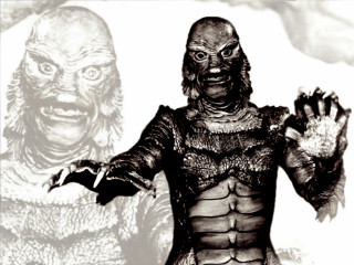 Black white creature hands background - ed binkley free wallpaper
