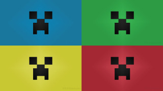 Colored squares black center middle - game art free wallpaper