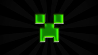 Green pixeled letter h black - ray free wallpaper