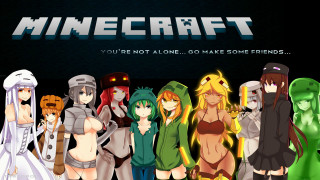 Minecraft youre not alone go - a line free wallpaper