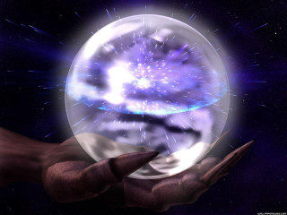 Hand crystal ball purple blue - a crystal ball free wallpaper