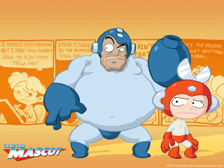 Cartoon bighead bigbody littlegirl reddress - a little girl free wallpaper