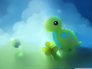 Green turtle green field clover - a green field next free wallpaper