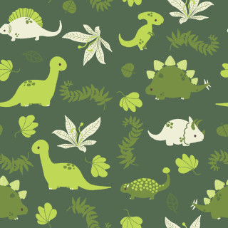 Green white dinosaur leaves pattern - adam rex free wallpaper