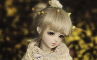 Blonde doll gothic christmas flower - a bush free wallpaper