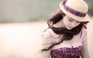 Woman hat water cell phone - a woman in a hat free wallpaper