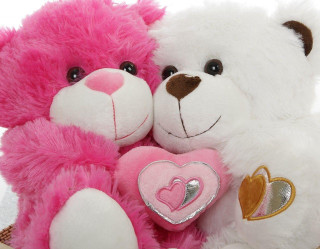 Teddy bears hearts kitsch stock - its chest free wallpaper