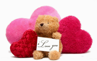 Teddy bear sign i love - a teddy bear holding free wallpaper