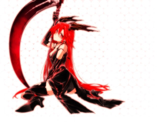 Red hair woman sword kneeling - a sword free wallpaper for desktop