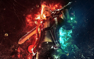 Woman sword futuristic fireball planet - a sword free wallpaper for desktop