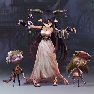 Demon mask horns fantasy portrait - ultra free wallpaper