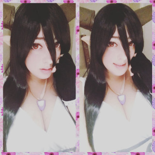 Woman long black hair necklace 2 - different free wallpaper
