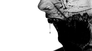 Bloody face black shirt knife - a bloody face free wallpaper