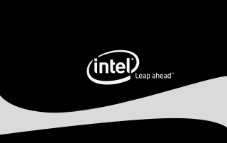 Black white logo intel side - ray free wallpaper