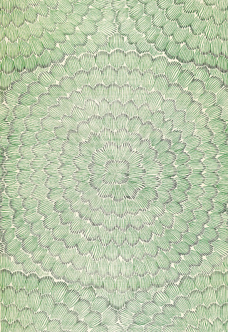 Green white flower drawing circular - paper texture free wallpaper