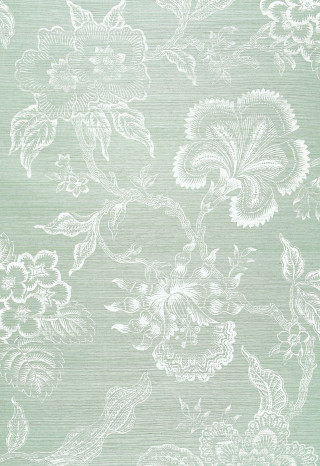 Green white floral wallpaper white 2 - floral free wallpaper