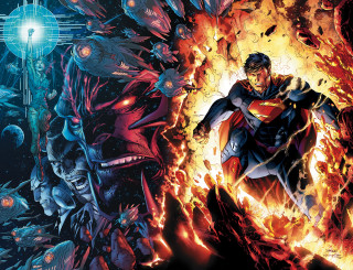 Superman movie poster characters fireball - process art free wallpaper