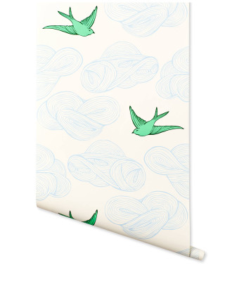 Bird pattern white background blue - a wallpaper free wallpaper