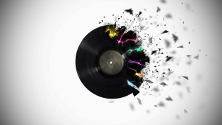 Broken glass record lightning effect - effect free wallpaper